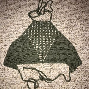 Crocheted crop top